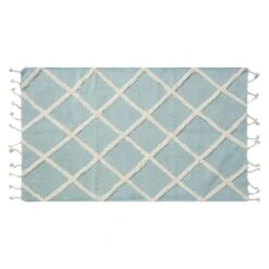 Lillia Taupe & Ivory Diamond Accent Rug, 27x45