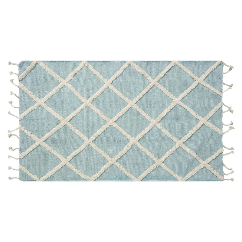 Lillia Taupe & Ivory Diamond Accent Rug, 27x45 1 Lillia Taupe & Ivory Diamond Accent Rug, 27x45