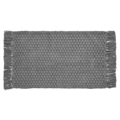 Margot Grey Waffle Knit Woven Accent Rug, 20x34