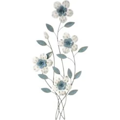 Metal Flower Stem Wall Decor, 17x36
