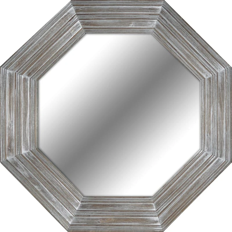 Metallic Octagon Studio Wall Mirror, 28" 1 Metallic Octagon Studio Wall Mirror, 28"