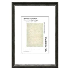 Miranda Black & Silver Poster Frame, 24x36