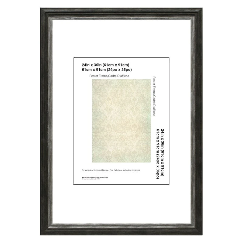 Miranda Black & Silver Poster Frame, 24x36 1 Miranda Black & Silver Poster Frame, 24x36