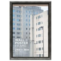 Miranda Silver & Black Poster Frame, 24x36