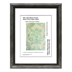 Miranda Silver & Black Wall Frame, 18x24