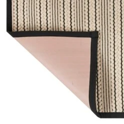 Natural & Black High-Low Puff-Back Kitchen Mat, 21x34 -Home Decor Store natural black high low puff back kitchen mat 21x34 3