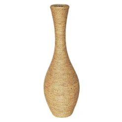 Natural Twist-Weave Seagrass Vase, 36"