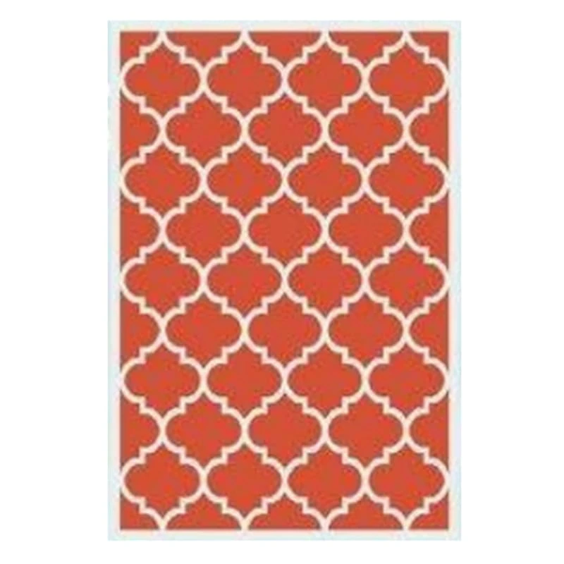 Orange Trellis Plastic Outdoor Area Rug, 5x7 1 Orange Trellis Plastic Outdoor Area Rug, 5x7