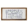 People Love To Eat Framed Wall Art, 20x10