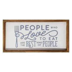 People Love To Eat Framed Wall Art, 20x10