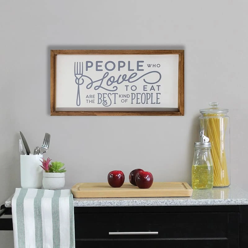 People Love To Eat Framed Wall Art, 20x10 2 People Love To Eat Framed Wall Art, 20x10 - Image 2