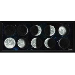 Phases Of The Moon Shadowbox Wall Art, 26x11