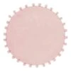 Pink Round Pom-Pom Accent Rug, 3'