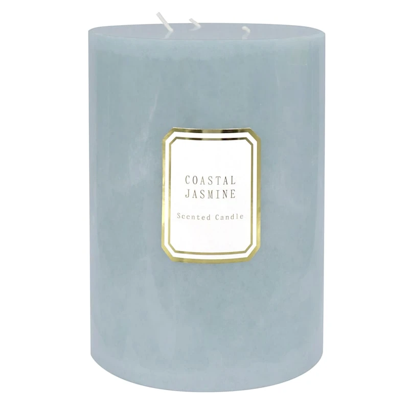 Providence Coastal Jasmine Scented Pillar Candle, 6x8 1 Providence Coastal Jasmine Scented Pillar Candle, 6x8