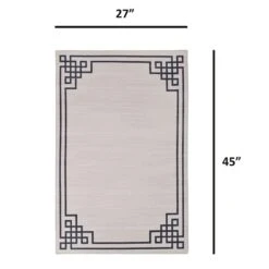 Providence Fenix Ivory Border Accent Rug, 27x45 -Home Decor Store providence fenix ivory border accent rug 27x45 5