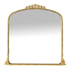 Providence Ornate Gold Metal Wall Mirror, 39x39