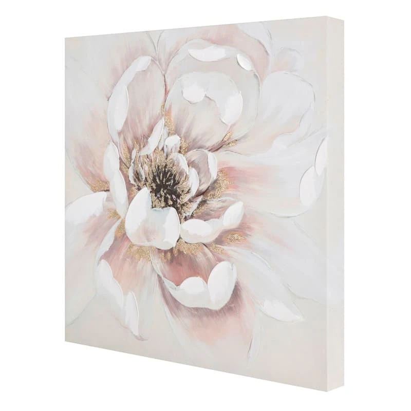 Providence Pink & White Flower Canvas Wall Art, 20" 2 Providence Pink & White Flower Canvas Wall Art, 20" - Image 2