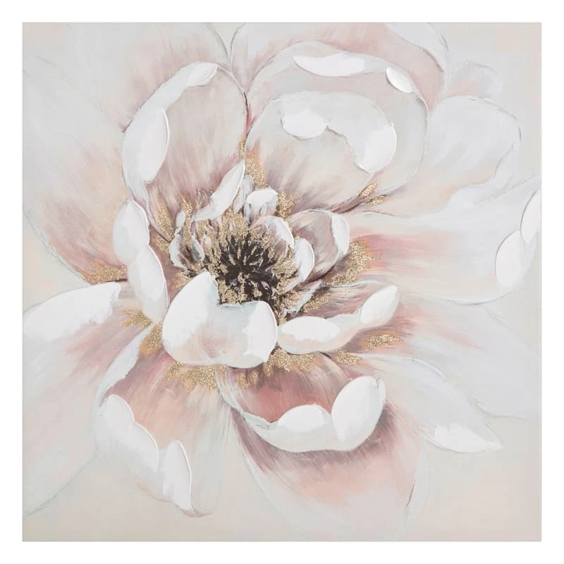 Providence Pink & White Flower Canvas Wall Art, 20" 1 Providence Pink & White Flower Canvas Wall Art, 20"