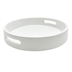 Providence White Round Tray, 12"