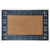 Ribbed Scroll Border Coir Mat, 18x30