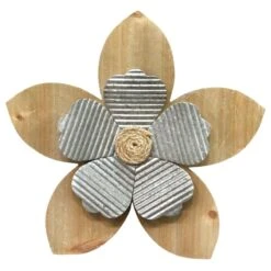 Rustic Flower Wall Decor, 15"