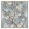 Silver Chinoiserie Textured Canvas Wall Art, 31"
