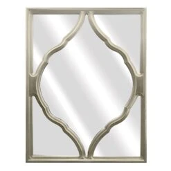 Silver Faux Wood Framed Wall Mirror, 30x40