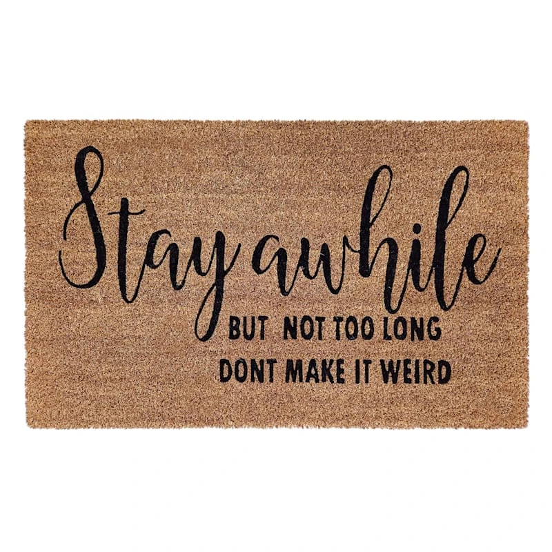 Stay Awhile Coir Mat, 18x30 1 Stay Awhile Coir Mat, 18x30
