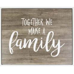 Together We Make A Family Framed Textured Canvas Wall Art, 28x23