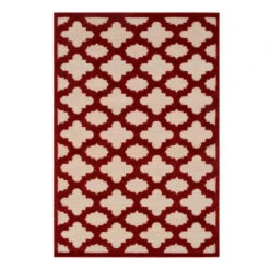 Torino Red Trellis Area Rug, 5x7