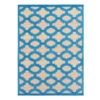 Torino Turquoise Trellis Area Rug, 5x7