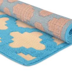 Torino Turquoise Trellis Area Rug, 5x7 -Home Decor Store torino turquoise trellis area rug 5x7 3