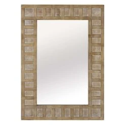 Tracey Boyd Brown Wooden Wall Mirror, 25x36