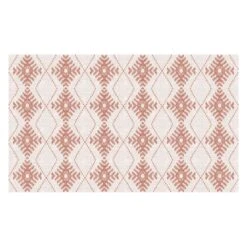 Tracey Boyd Pacas Coral & Ivory Tribal Accent Rug, 27x45
