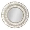 Tracey Boyd Whitewashed Bamboo Round Wall Mirror, 35"