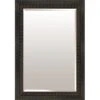 Triple Beaded Brushed Platinum Wall Mirror, 30x36