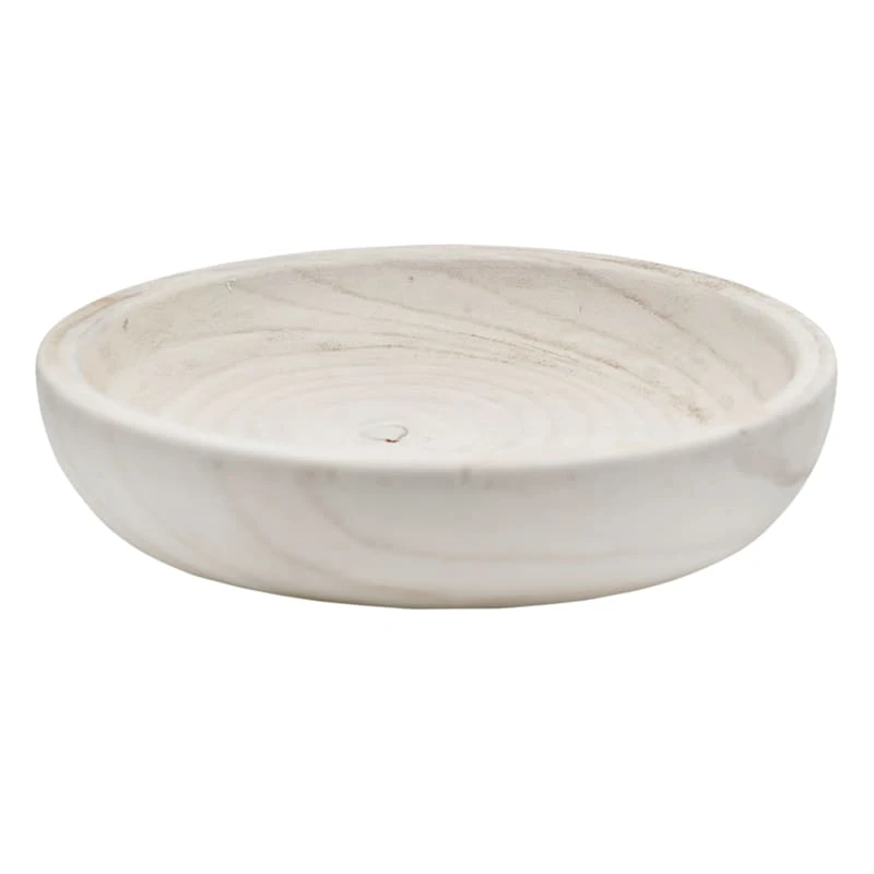 Ty Pennington Bleached Wood Round Decorative Tray, 16" 1 Ty Pennington Bleached Wood Round Decorative Tray, 16"