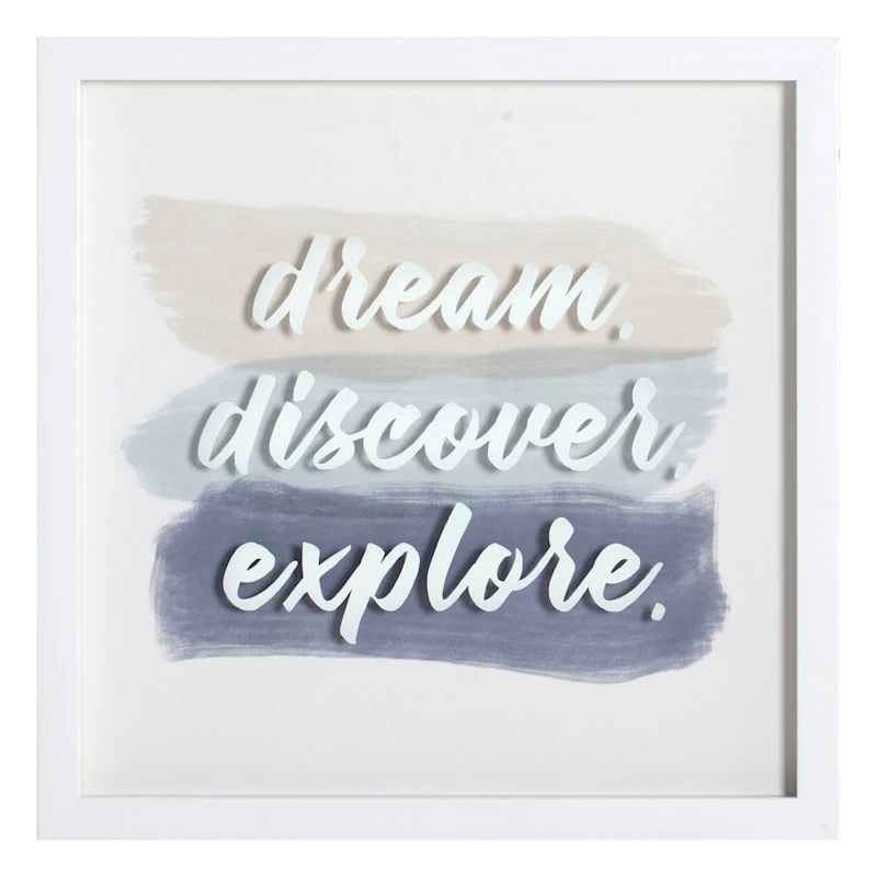 Ty Pennington Glass Framed Dream Print Wall Art, 14" 1 Ty Pennington Glass Framed Dream Print Wall Art, 14"