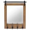 Ty Pennington Metal With Hooks Wall Mirror, 24x31