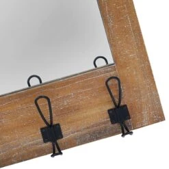 Ty Pennington Metal With Hooks Wall Mirror, 24x31 -Home Decor Store ty pennington metal with hooks wall mirror 24x31 3