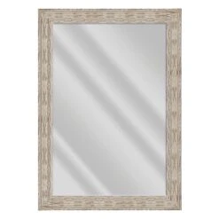 Weston Brown & Antique White Framed Wall Mirror, 31x43