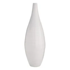 White Bamboo Vase, 36"