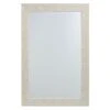 White & Gold Textured Wall Mirror, 24x36