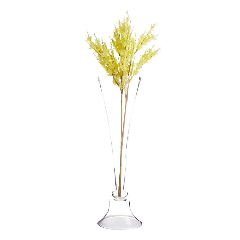Willow Crossley Clear Glass Trumpet Vase, 32" 2 Willow Crossley Clear Glass Trumpet Vase, 32" - Image 2