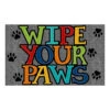 Wipe Your Paws Grey Doormat, 18x30